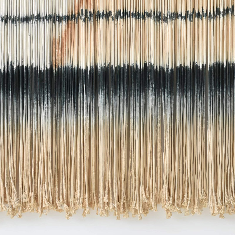 57''w Sunset Dip-dye Macrame Wall Hanging