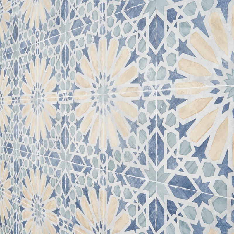 Alesso 8x8 Moroccan Matte Encaustic Look Porcelain Tile