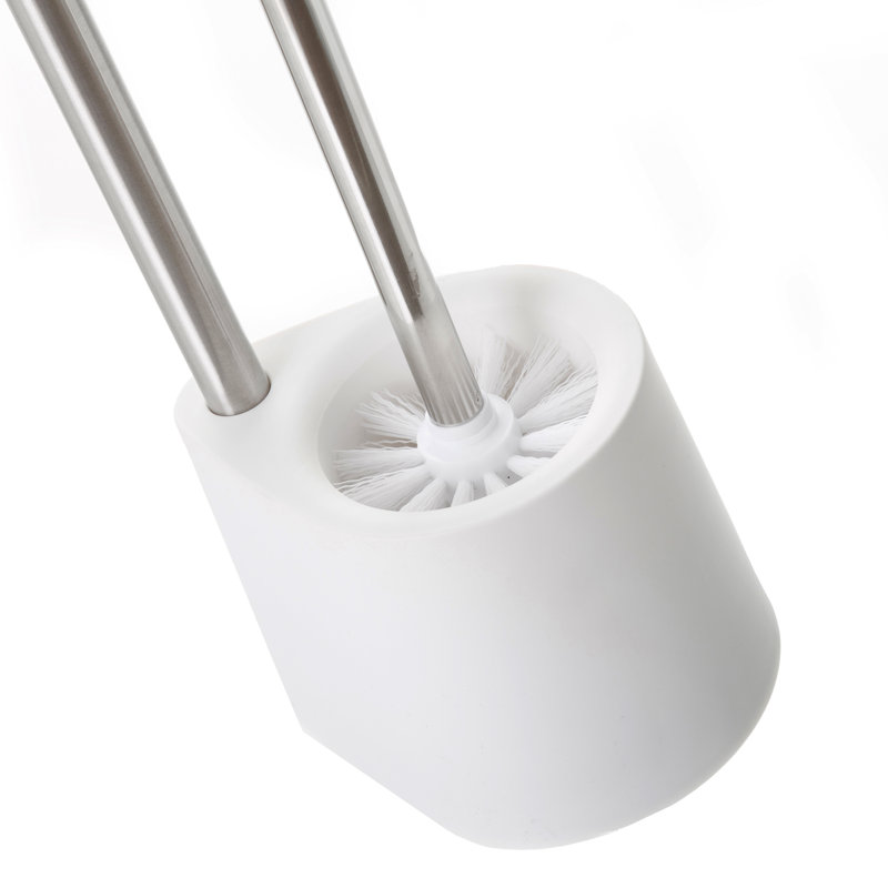 Swilley Free-Standing Toilet Roll & Brush Holder, White