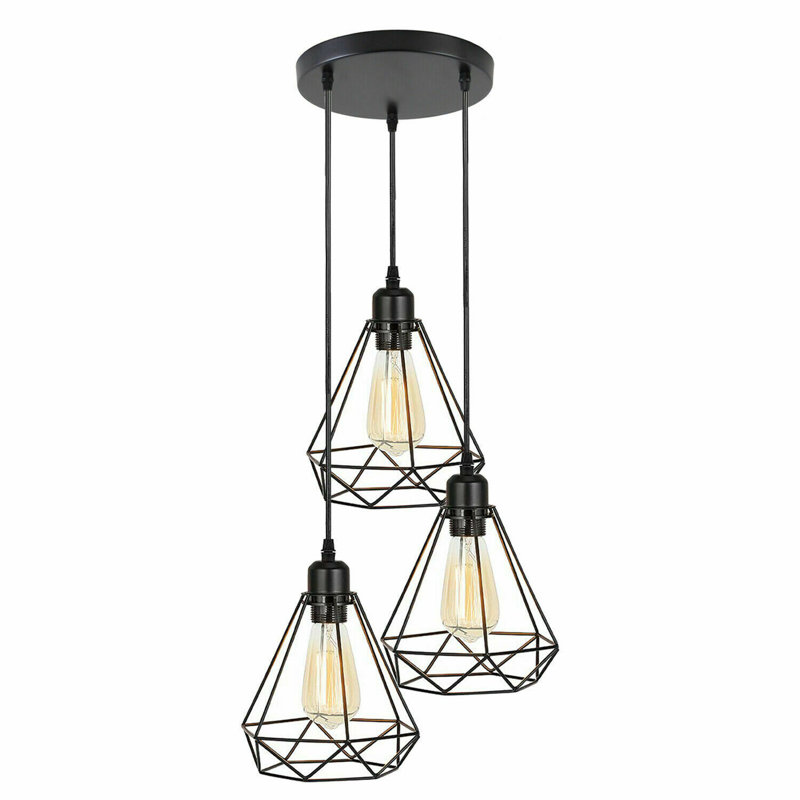 Seeber 3 - Light Black Cluster Pendant