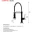 Robinet d'évier de cuisine moderne avec cartouche rétractable en céramique, entretien facile, caractéristique d'économie d'eau commerciale, aucune fuite, fabrication, pivot à 360 degrés