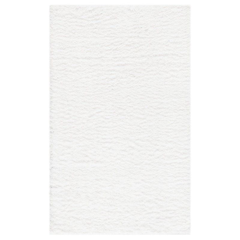 Montelongo Solid Colour Area Rug, Rectangle 61 x 91cm, White