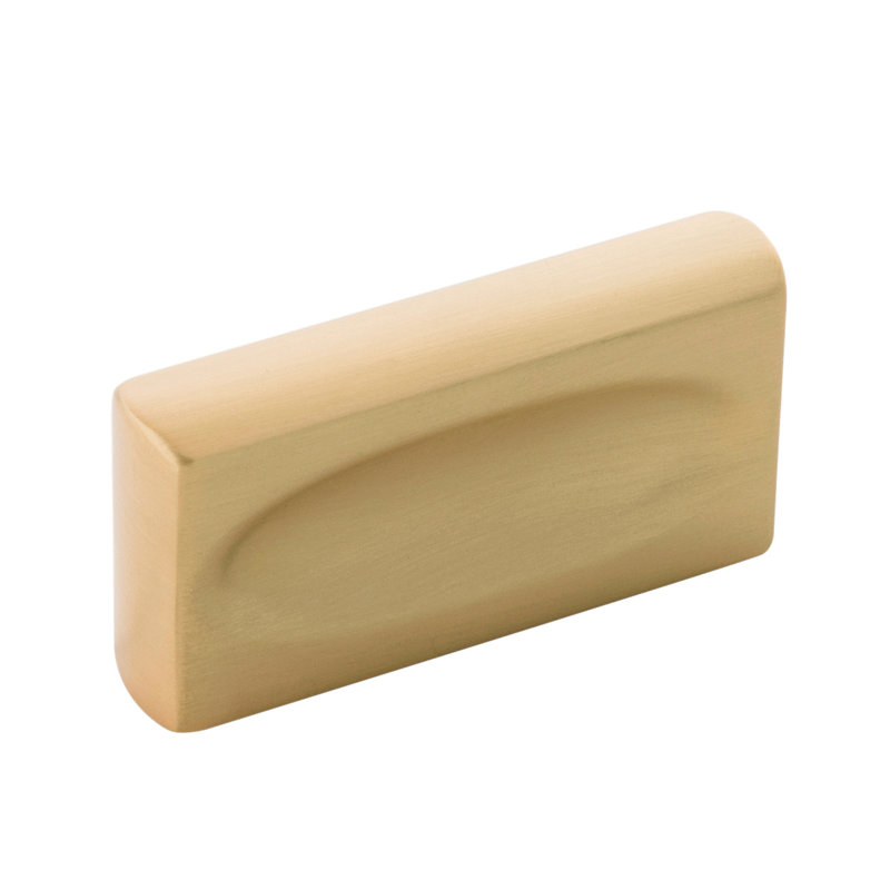 Ingot 1" Centre to Centre Bar Pull, Brushed Golden Brass