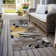 Machine Washable Indoor/Outdoor Claudian ACN1481 Black Rug