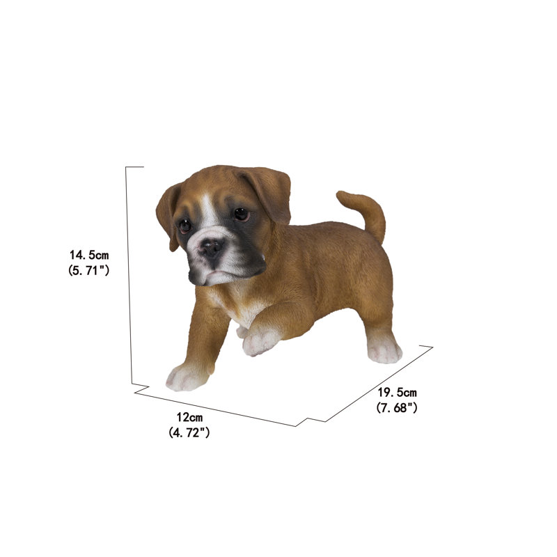 Statue de jeu boxer chiot