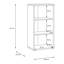 Chadwic Modern minimalistic shelf unit with 3 open shelves, bookshelf, engineered wood, beige, 49.8 cm W x 99.1 cm H x 34.9 cm D