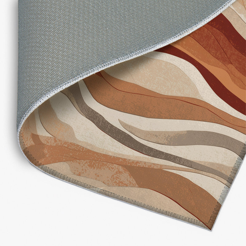 Amber Tides Indoor And Outdoor Area Rug, Rectangle 1'6" x 2'6"
