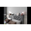 Oneita Upholstered LED Bed Frame With Storage Headboard Charging Station 2 Drawers Grey-1308610276