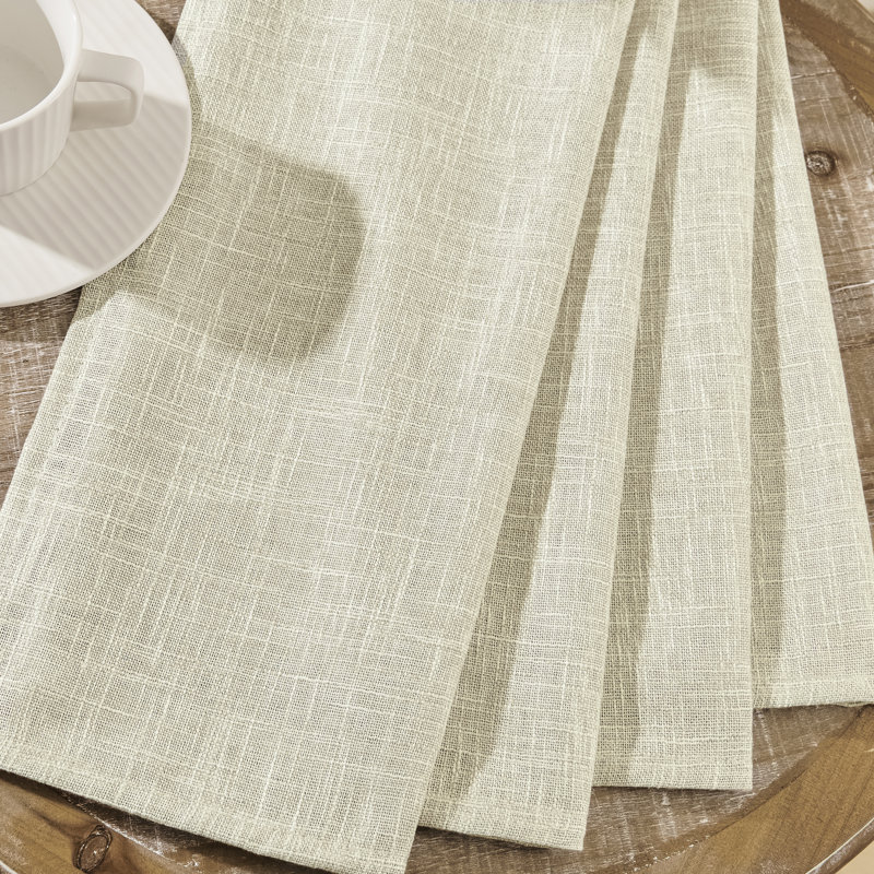 Paire de rideaux semi-transparents avec œillets 4 pièces (ensemble de 2), L 52 po x L 108 po, Beige