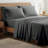 100% Organic Viscose From Bamboo Sheets Set, 300 Thread Count, 4-pc Set, Luxury Cooling Sheets, Deep Pockets - Gift-Ready Packaging, King Size (Charcoal Grey)-111656339-111656335
