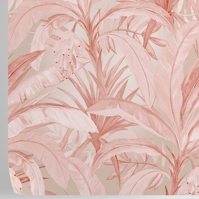 Pink Tropical Jungle Wallpaper