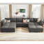 Canapé modulaire en velours avec repose-pieds Tremee-87232961