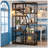 Geometric Design Display Shelf, Spacious Bookcase With Freestanding Industrial Charm For Modern Home Decor-543580475