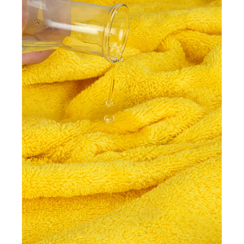 Ensemble de serviettes de bain luxueuses 100% coton turque 6 pièces, très doux et absorbant, Jaune