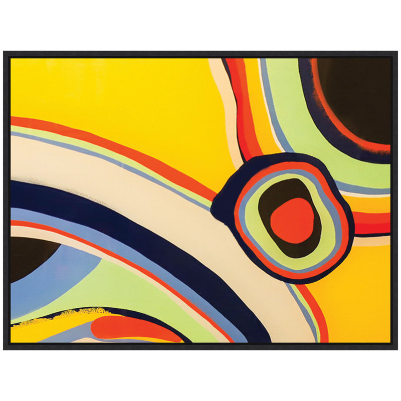 «Retro Bright Abstract True Color 2» par Grant Mahr, reproduction d'art sur toile encadrée
