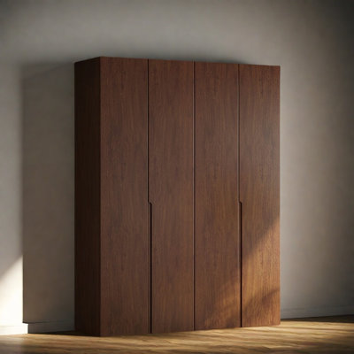 Armoire simple en noyer moderne