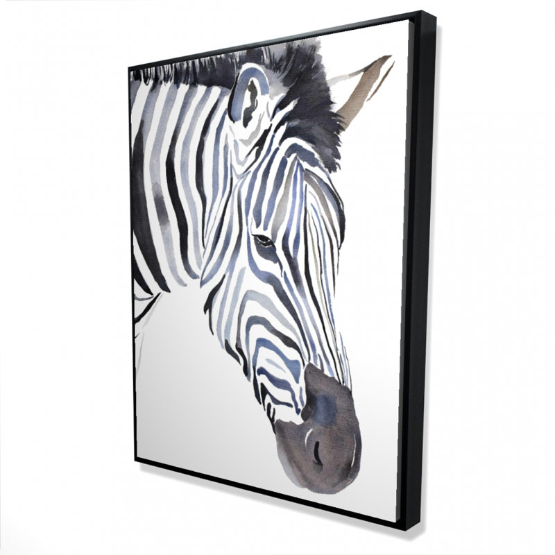 Zebra Print On Canvas