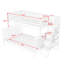 Lit superposé simple au-dessus de double en bois avec tablettes de rangement Doniqua-975680698