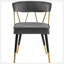 Chaise de salle à manger rembourrée en velours Glam-476809670