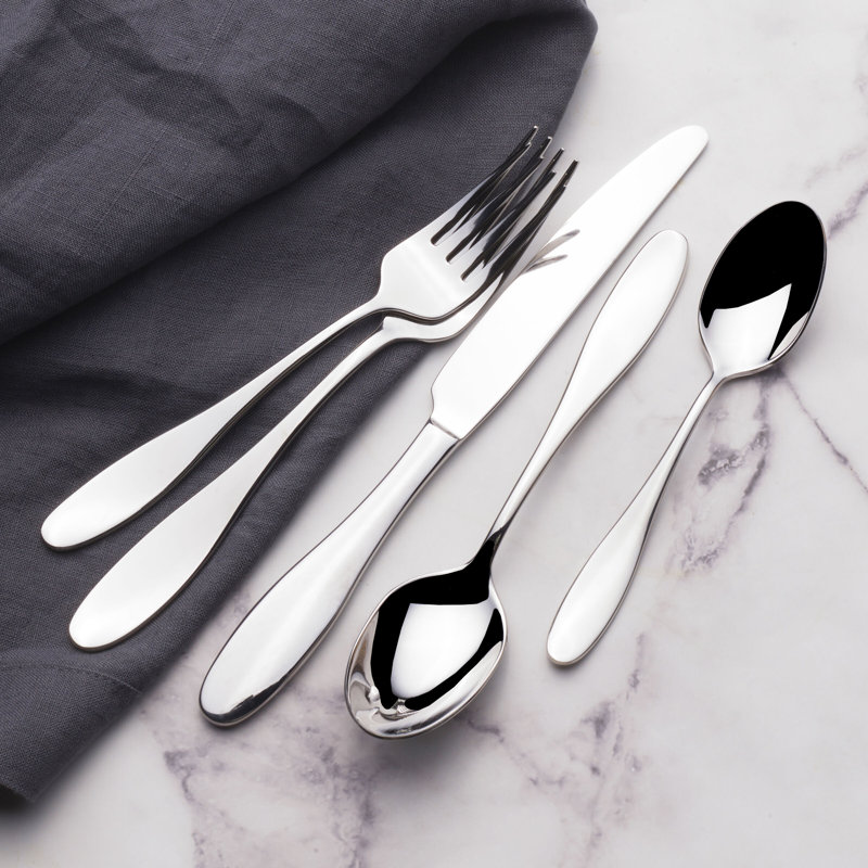 Hamilton 120-Piece 18/10 Stainless Steel Flatware Set, Service For 12