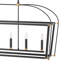 Selby 6 - Light Candle Style Square / Rectangle Chandelier