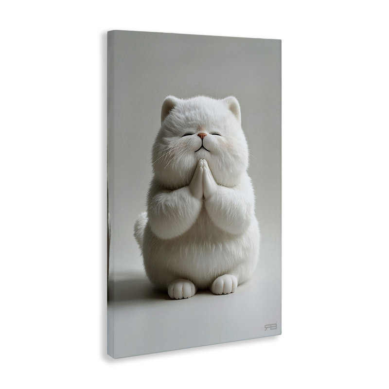 «Fluffy Praying Cat» par Roozbeh Bahramali, H 30 po x l 20 po
