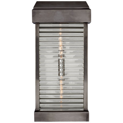 Chapman & Myers Dunmore Large Curved Glass Louver Sconce