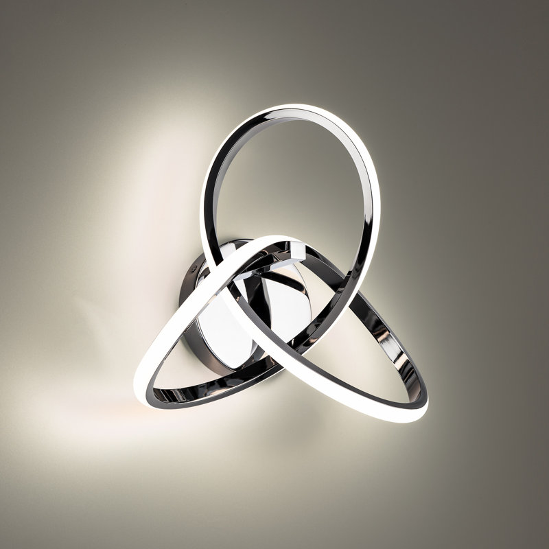 Vornado LED Flush Mounted Sconce, Chrome