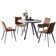 35.4'' Round Dining Table Set, Modern Kitchen Table with 4 Dining Chairs(1 Table 4 Chairs)