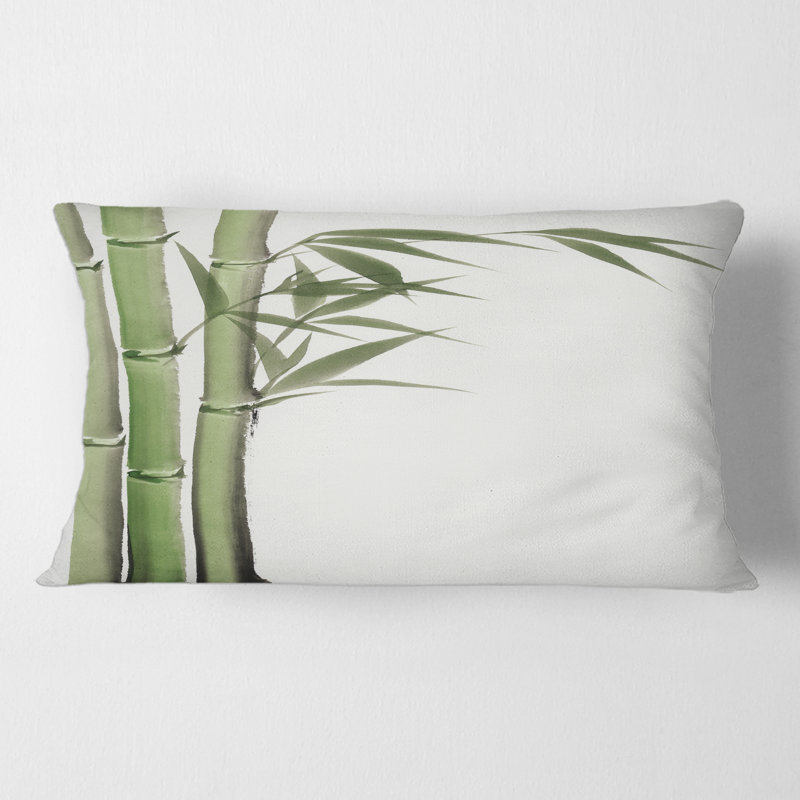 Détail de la housse de coussin rectangulaire avec insert en bambou IV
