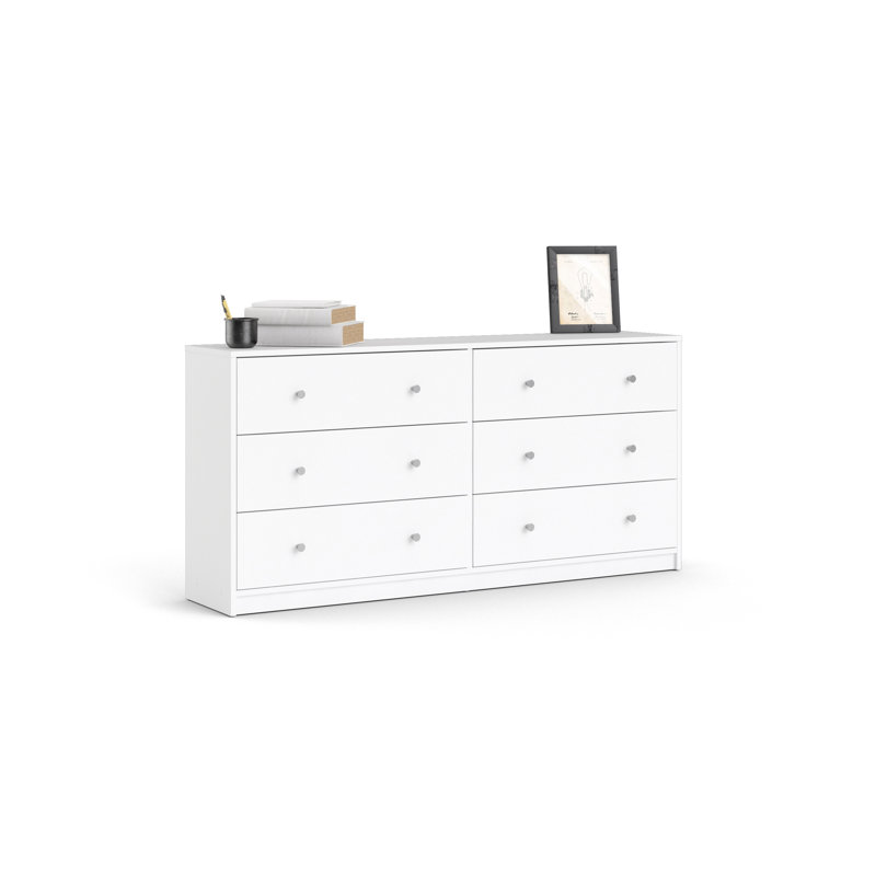 Clanton 56.34'' W 6 - Drawer Dresser, White