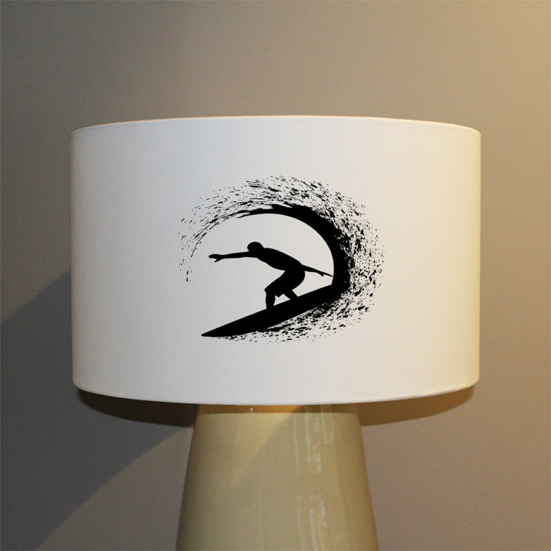 Cotton Drum Lamp Shade ( Uno ), 22cm H x 25cm W x 25cm D