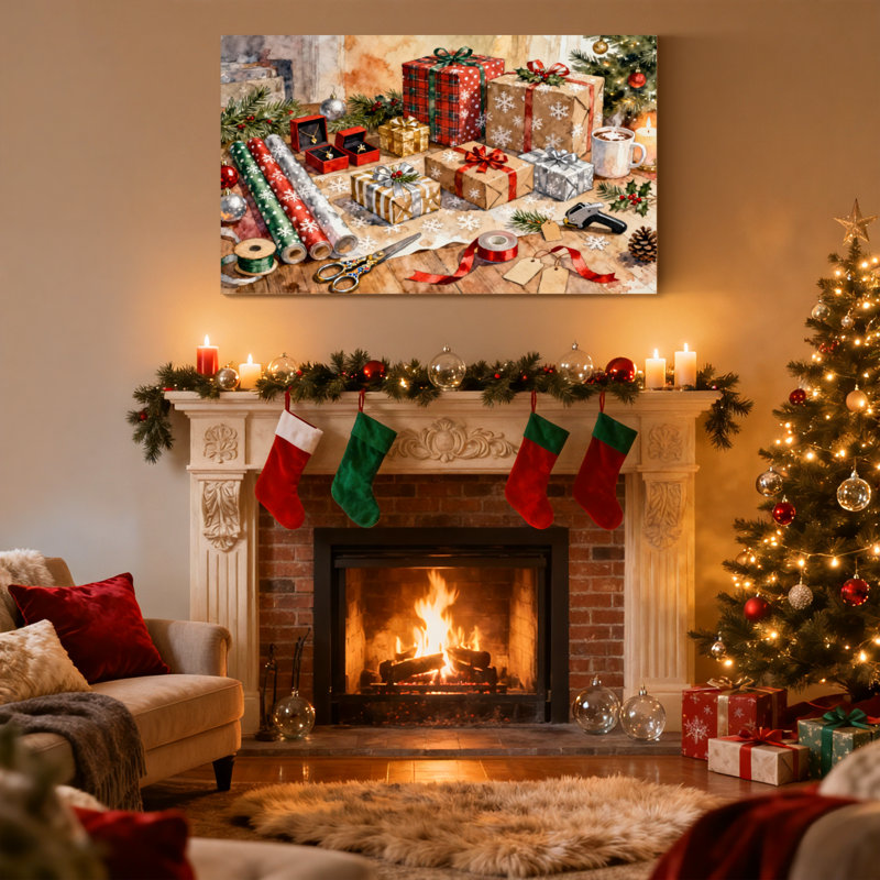 Ensemble de 3 impressions sur toile, cadeau de Noël, H 12 po x l 18 po