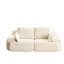 2 places, mousse à mémoire de forme en velours côtelé beige pour animaux de compagnie, espaces de vie, sans assemblage, ensemble de sièges flexibles, siège à traversins hauts pour la chambre, style personnalisable, cou, hanches et dossier ergonomiques et confortables-1049088625