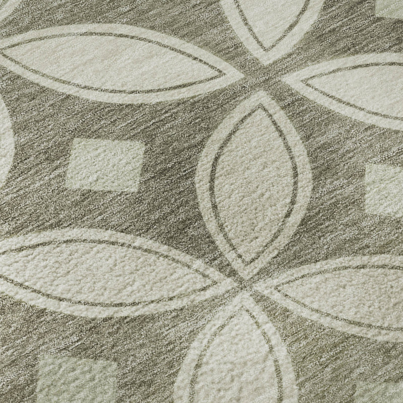 Premium Machine Washable Mayfield AMF2423 Geometric Rug, 8' x 10', Beige