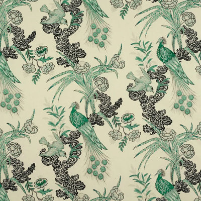 Tissu paon Schumacher x Miles Redd