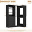 Armoire de rangement d'angle pour garde-manger de coin avec 4 tiroirs, tablettes ouvertes et tringles de suspension, système d'organisation de nourriture modulaire 2 pièces-129191603