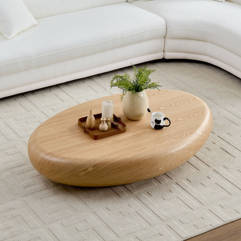 Table basse 53,1 "ovale pour le salon, Chêne