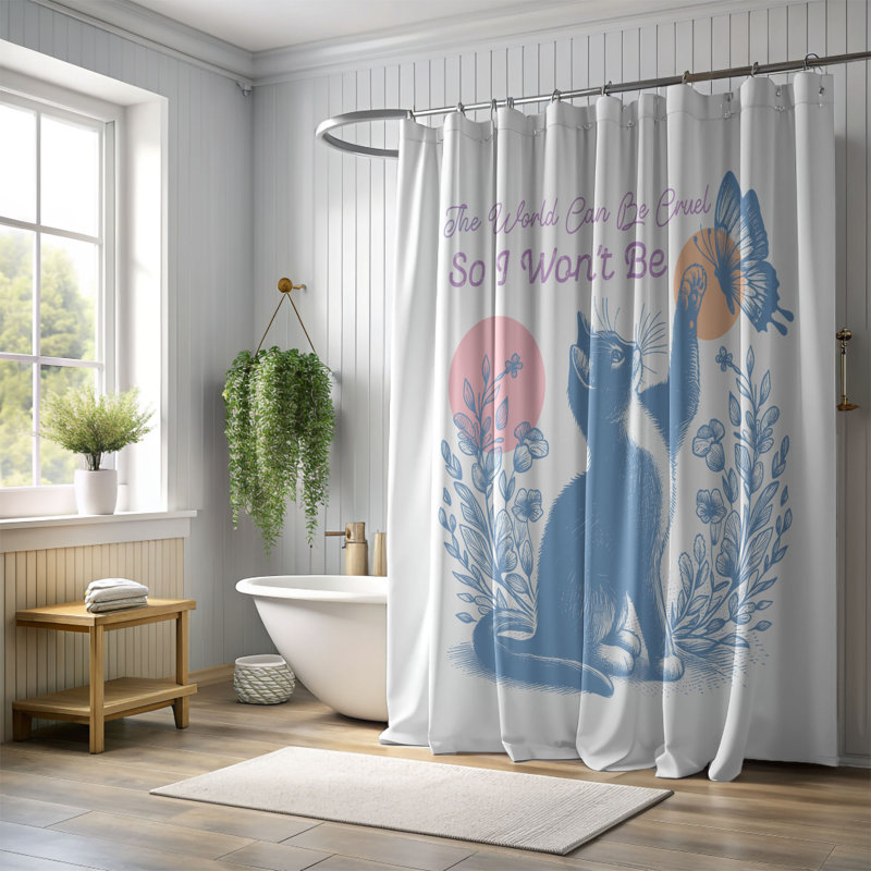 Toisha Shower Curtain, 74"H x 71"W