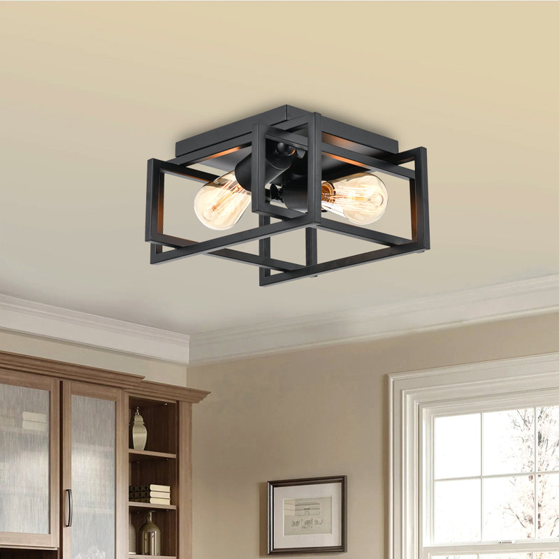 Vedanshi Flush Mount, Black