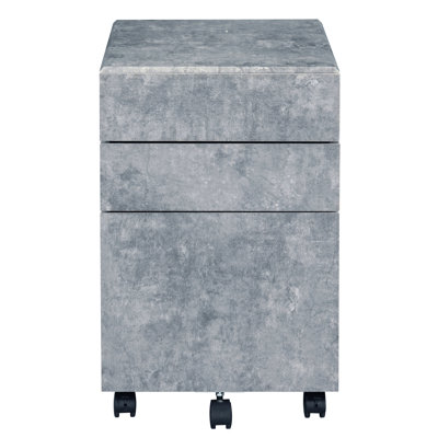 Silver 3-Drawer File Cabinet
