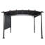 Pergola d'extérieur avec toile rétractable - Structure en acier de 3,66 m x 2,74 m (12 pi x 9 pi) pour réceptions dans le jardin, barbecues et divertissements.