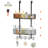 Adjustable Over The Door Hooks Organizer,Over The Door Hanger With 8 Coat Hooks And 2 Baskets,Bathroom Door Organizer