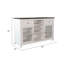 Buffet Orso, 2 tiroirs avec tablettes réglables, blanc