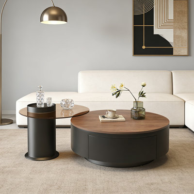 Table basse 2 pièces avec rangement Yannick