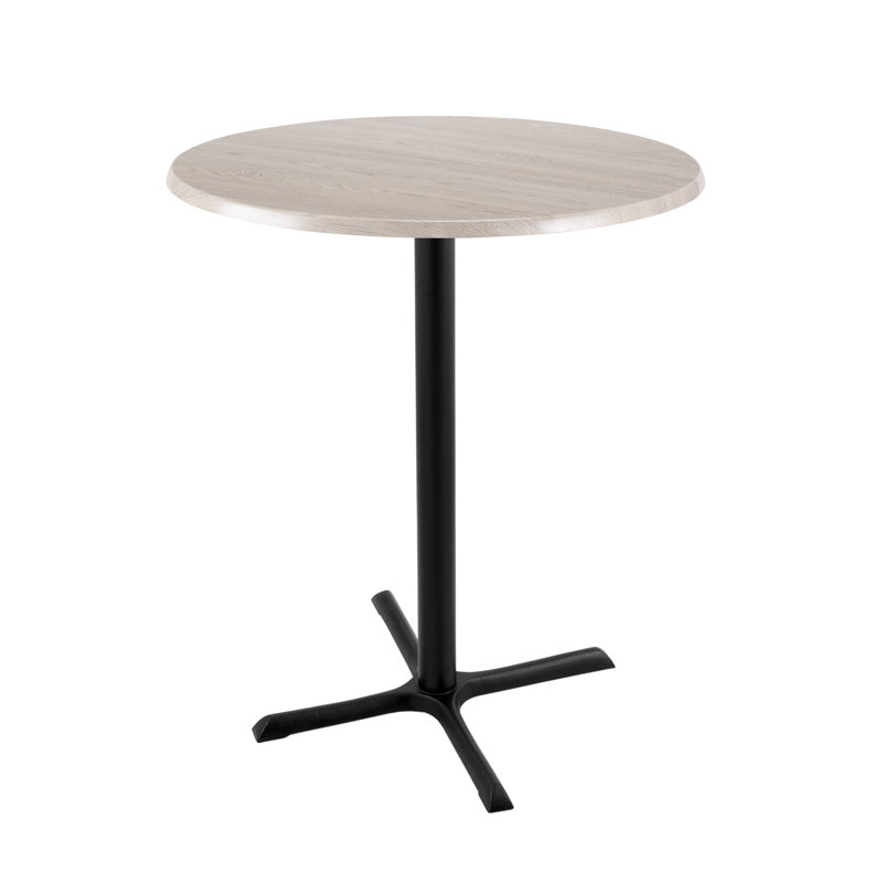 Holland Bar Stool 42" Tall, Indoor/Outdoor Table, 30" L x 30" W, Black Steel