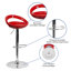 Contemporary Plastic Adjustable Height Barstool with Rounded Cutout Back and Chrome Base-969223433