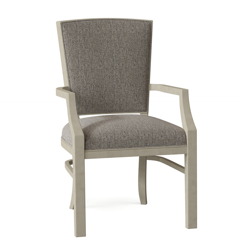 Chaise avec accoudoirs à dossier King Louis Seward, Fumée 9508, Tabac