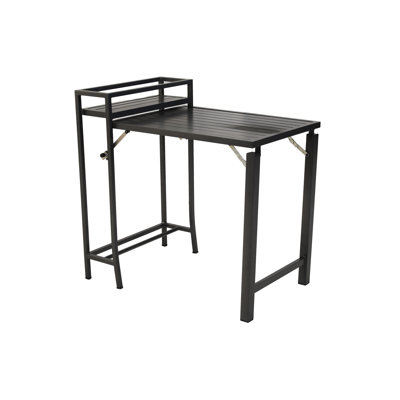 Anabeth Rectangular Metal Folding Outdoor Balcony Table , 90cm cm W 60cm cm D