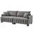 83'' Futon Sofa Bed, Polyester Fabric Comfy Futon Couch Bed With 2 Square Pillows, Convertible Sleeper Sofa With Adjustable Backrest,  Modern Loveseat Sleeper For Living Room-284598324